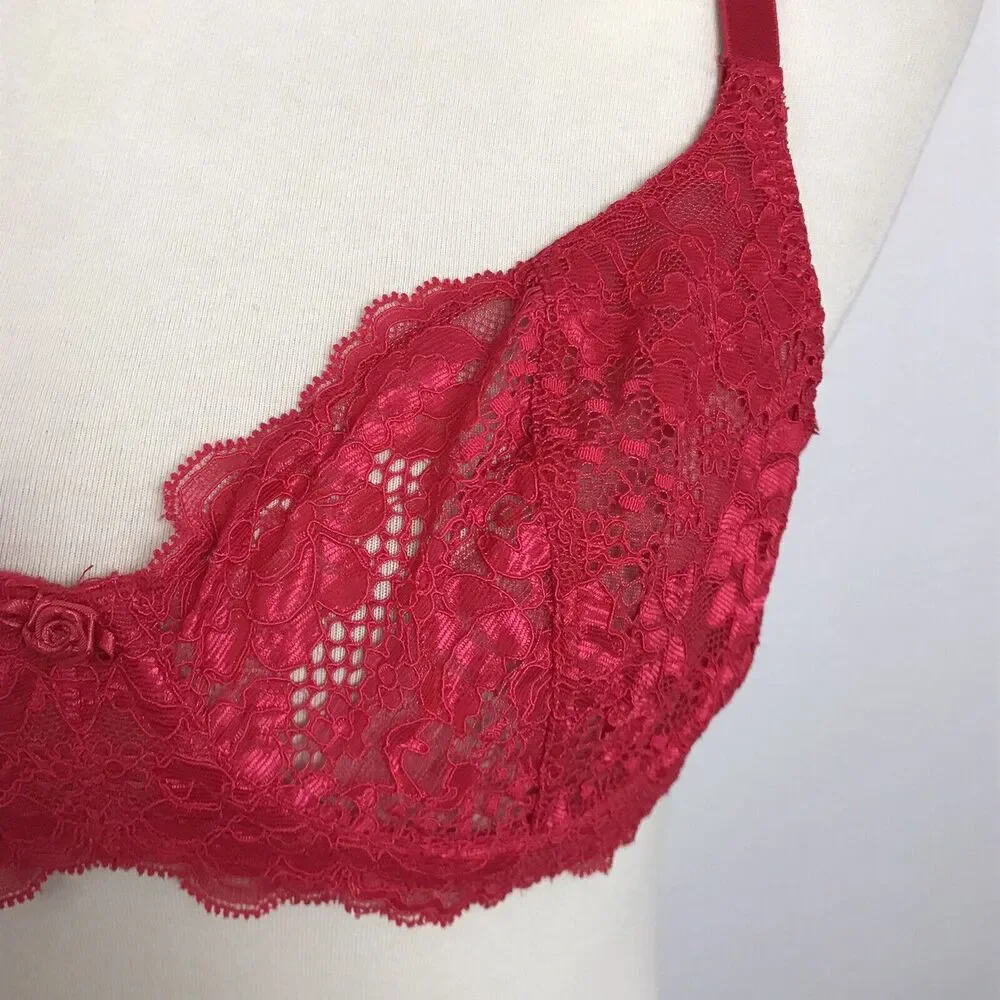 Victoria's Secret Bra Floral Lace Vintage Romance Coquette Lingerie Intimates